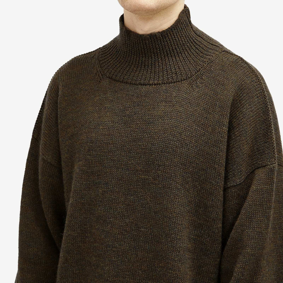 MHL by Margaret Howell Men's T-Shape Roll Neck Knit Sweatshirt in