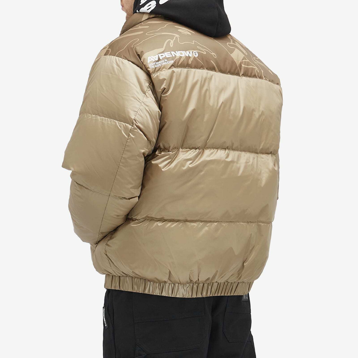 Men's AAPE Now Camo Down Jacket in Dark Beige AAPE by A Bathing Ape
