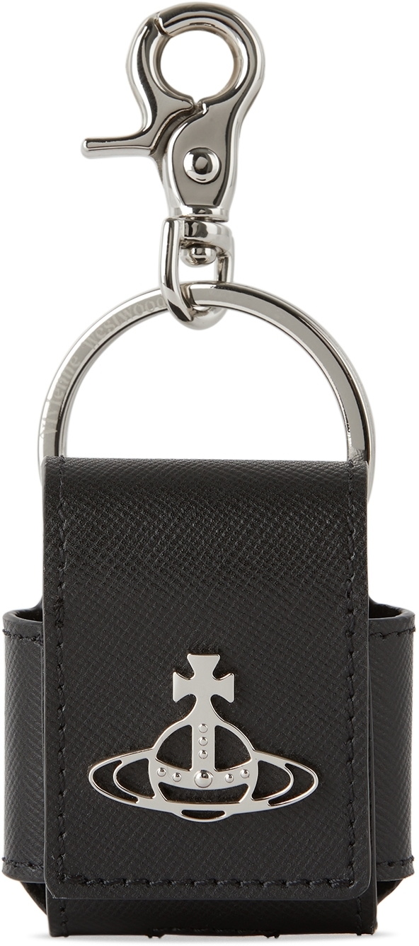 Vivienne Westwood Black Small Debbie Rounded AirPods Case Vivienne