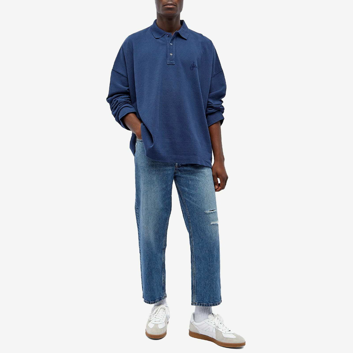 A.P.C. Men's x JW Anderson Murray Oversized Pique Polo Shirt in