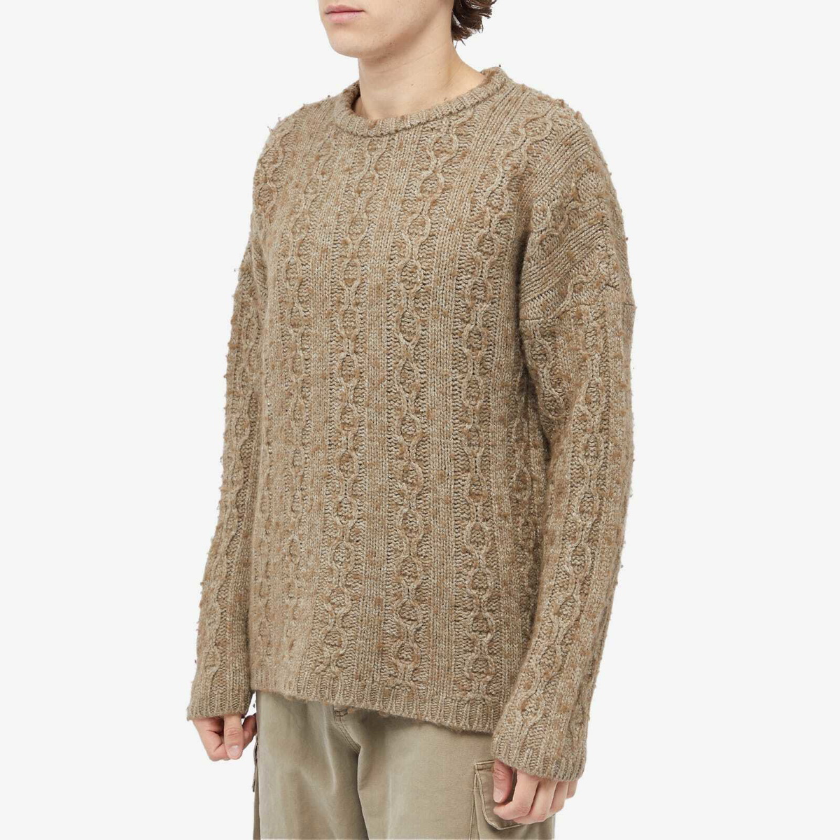 Our Legacy Men's Popover Roundneck Sweater in Peafowl Funky Chain