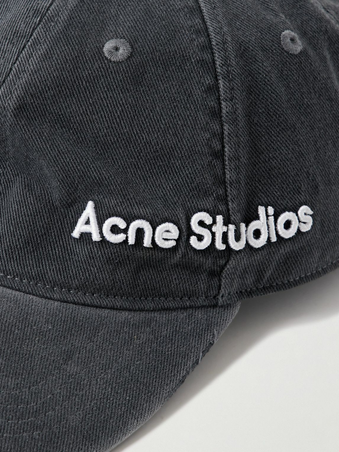 Acne Studios - Kappa Logo-Embroidered Distressed Cotton-Twill