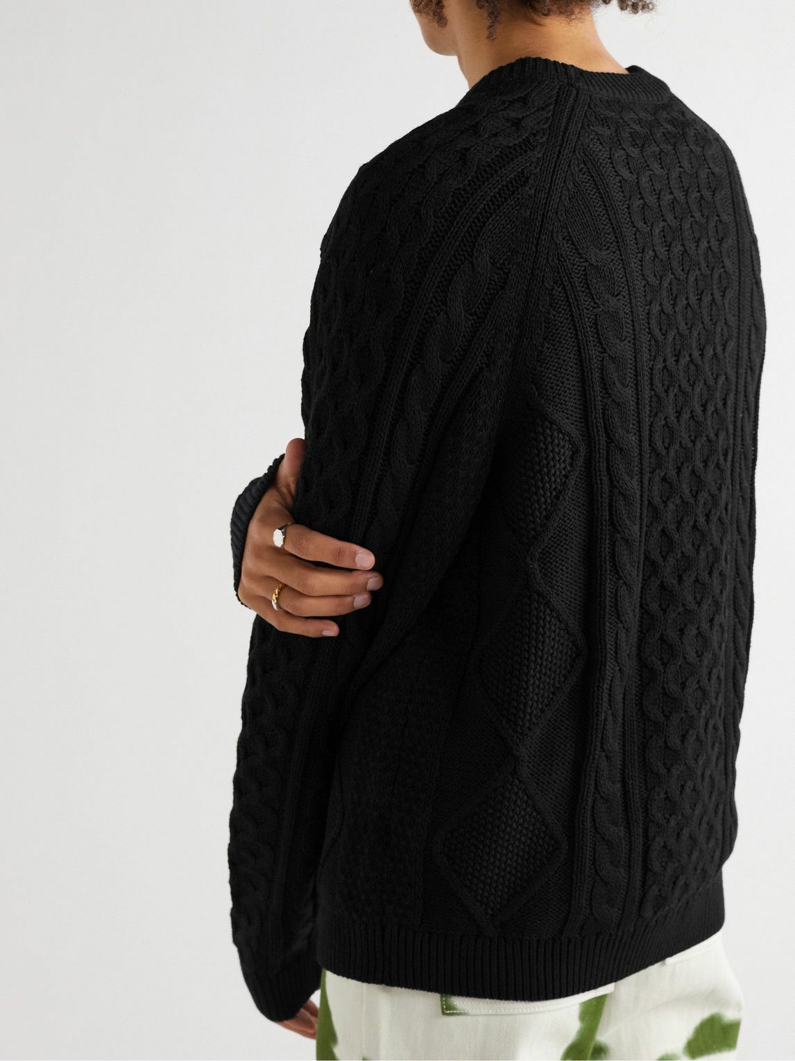Nike - Cable-Knit Sweater - Black Nike