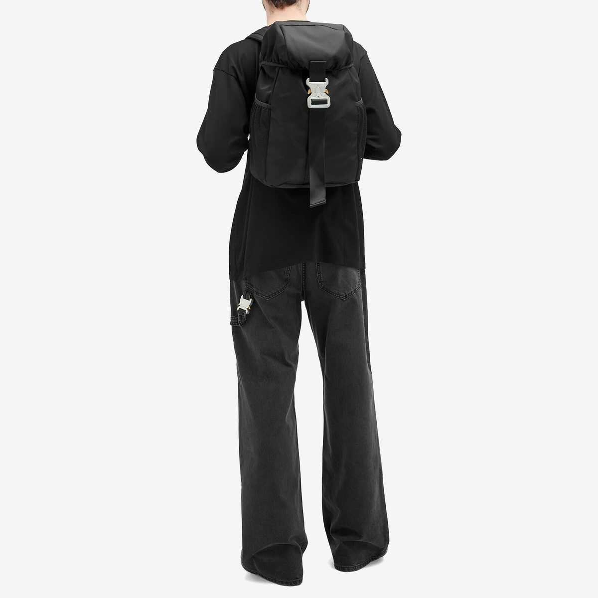 1017 ALYX 9SM Men's Buckle Camp Backpack in Black 1017 ALYX 9SM