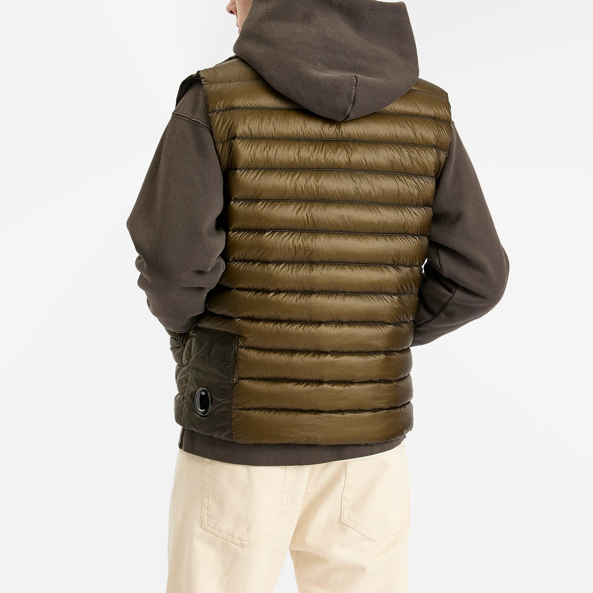 C.P. Company Men's D.D. Shell Lens Down Vest in Ivy Green C.P. Company