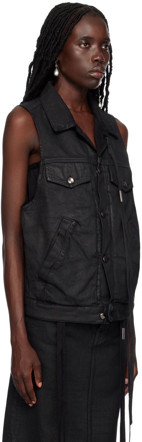 Ann Demeulemeester Black Juliette Denim Vest Ann Demeulemeester