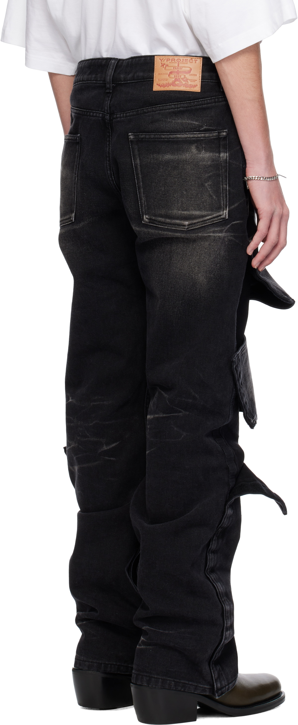 Y/Project Black Velcro Multi Panel Jeans Y/Project