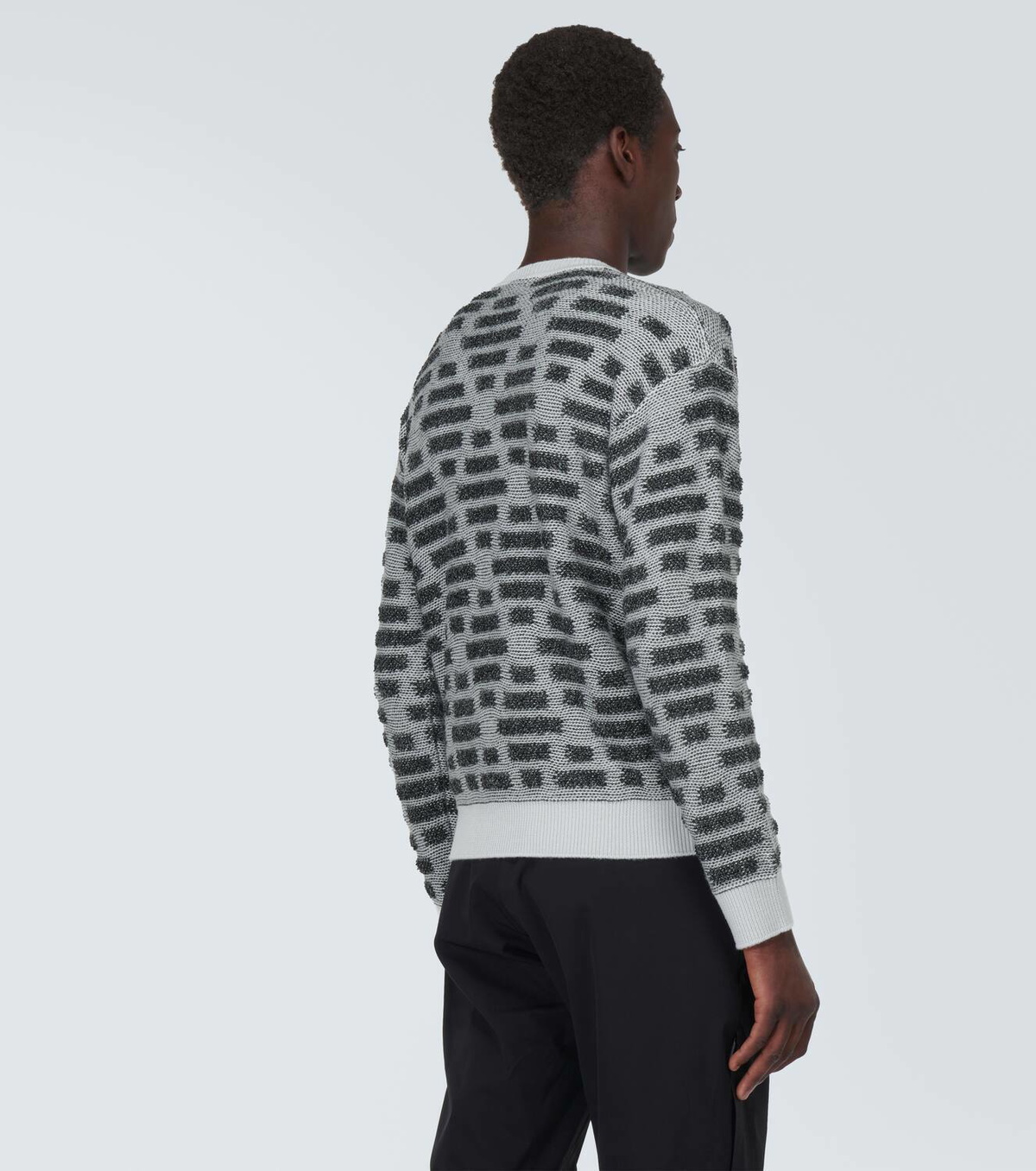 Giorgio Armani Logo intarsia virgin wool sweater Giorgio Armani