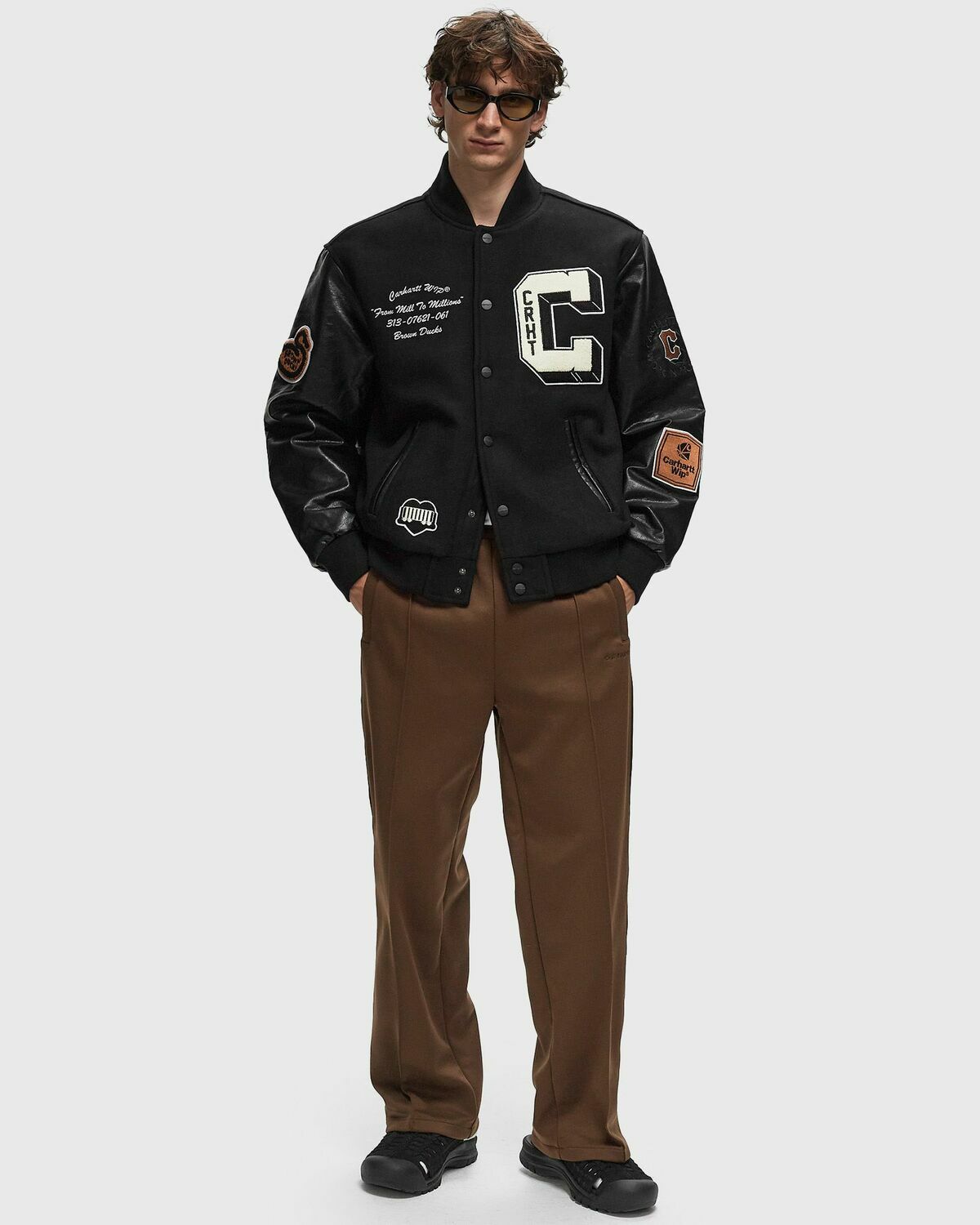Carhartt Wip Brown Ducks Bomber Black Bomber Jackets Carhartt WIP