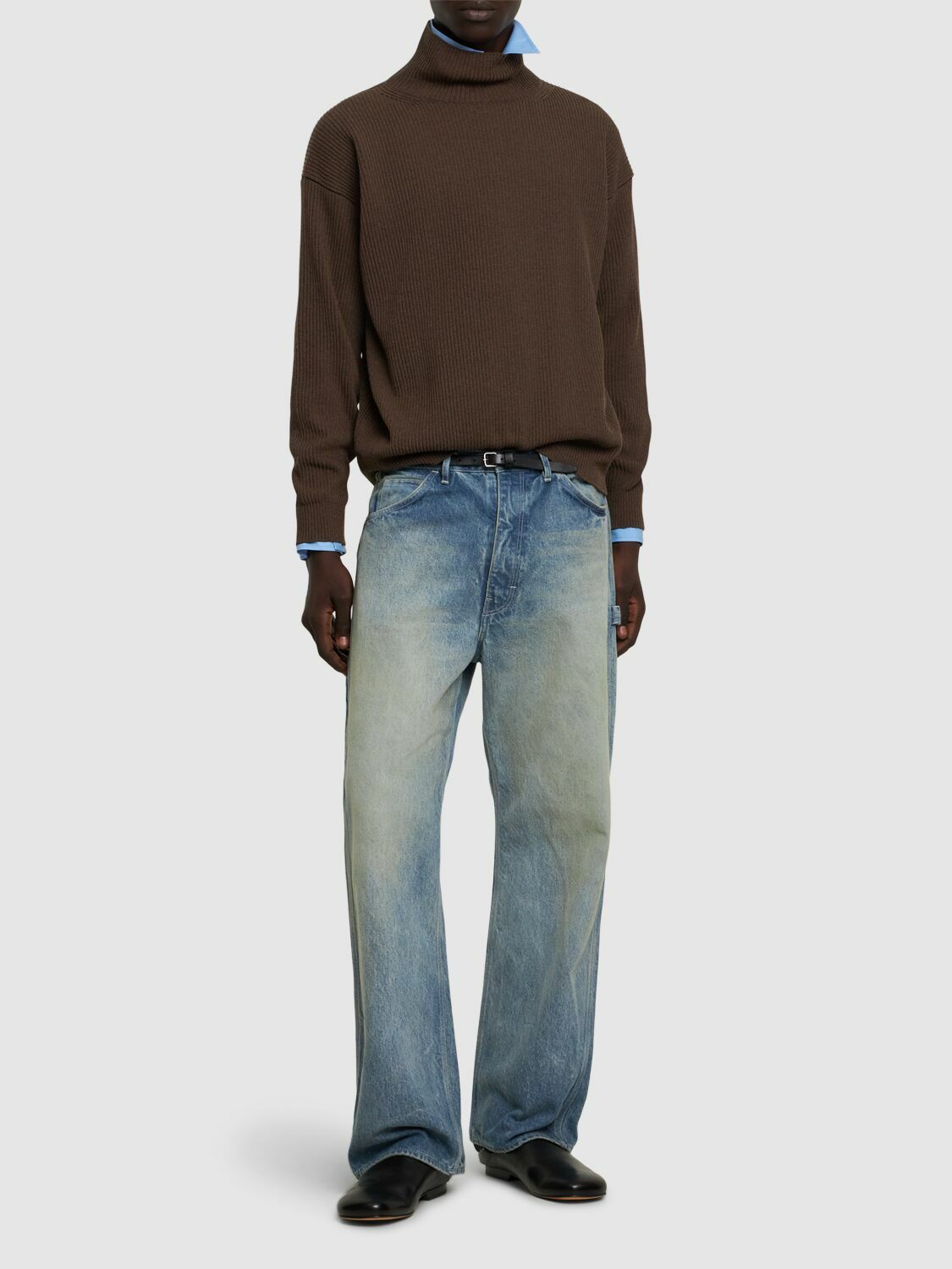 AURALEE Selvedge Faded Heavy Denim Painter Jeans Auralee