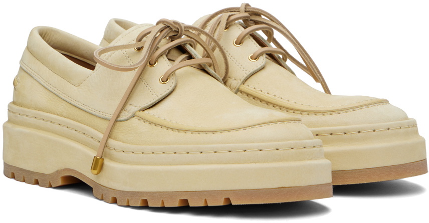JACQUEMUS Yellow Les Sculptures 'Les Bateau Pavane' Boat Shoes