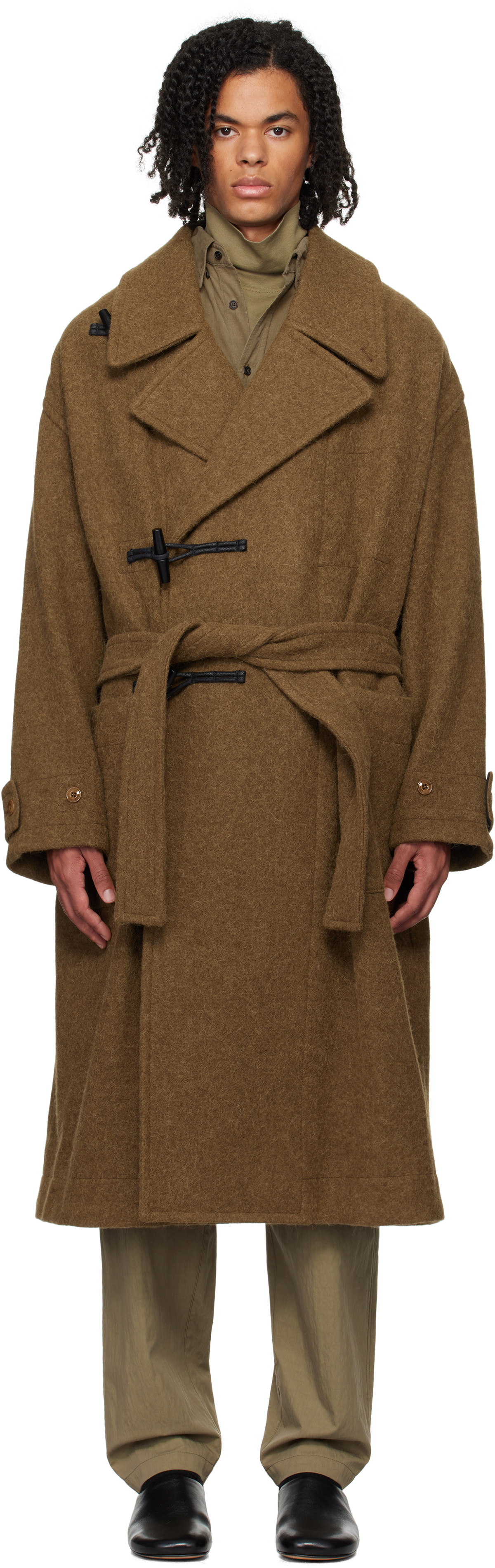 LEMAIRE Brown Duffle Coat Lemaire