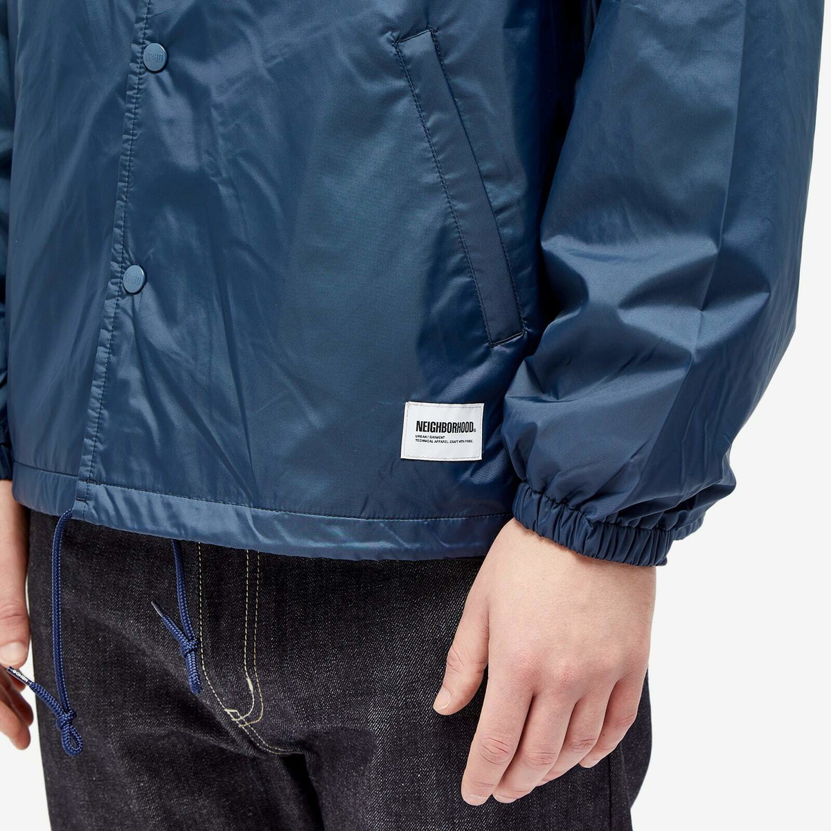 Neighborhood Men's Windbreaker Coach Jacket in Navy Neighborhood
