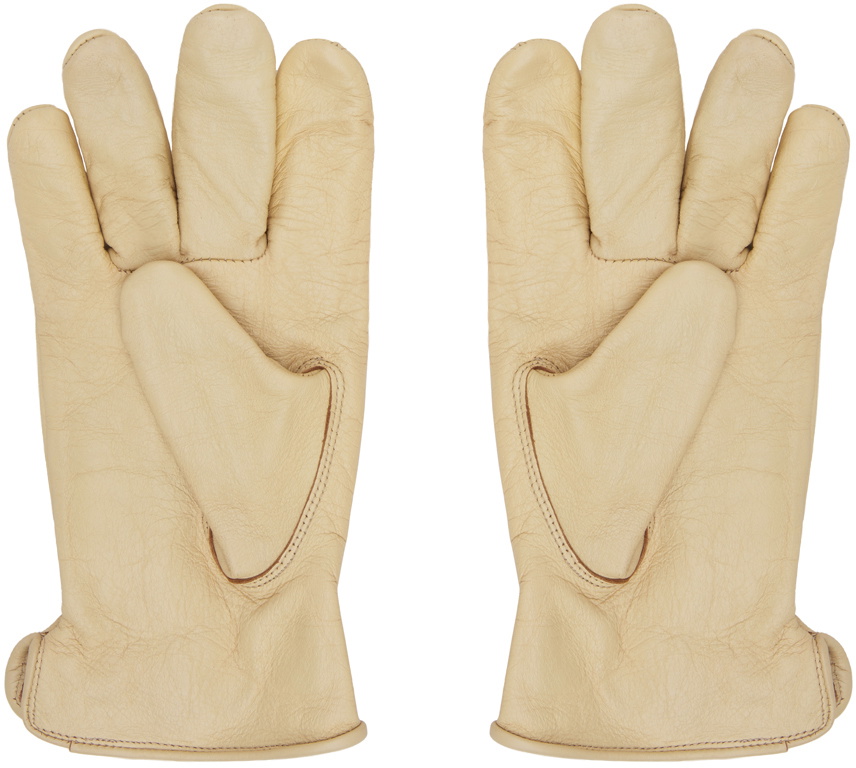 visvim Beige Leather Gloves Visvim