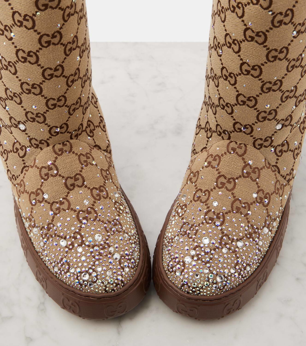 Gucci GG canvas embellished snow boots Gucci