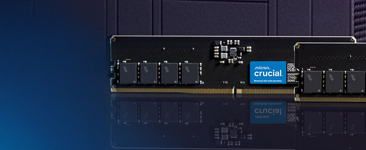 Crucial 16GB (2 x 8GB) DDR5-4800 PC5-38400 CL40 Dual Channel