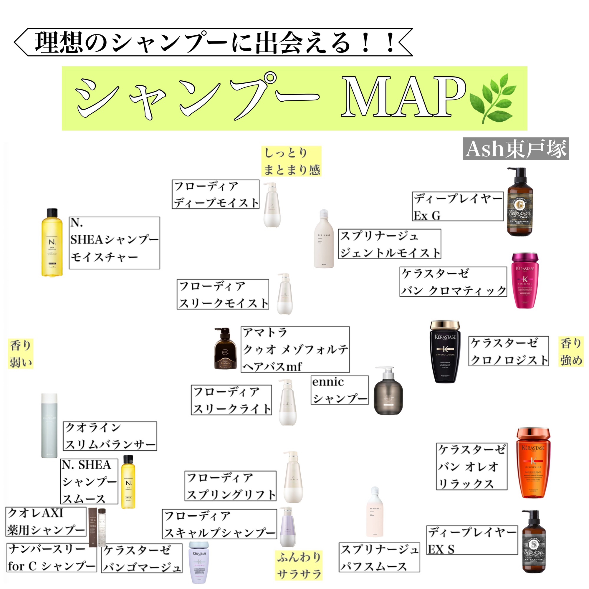 シャンプーマップつくりました♪ | Ash 東戸塚店 ブログ