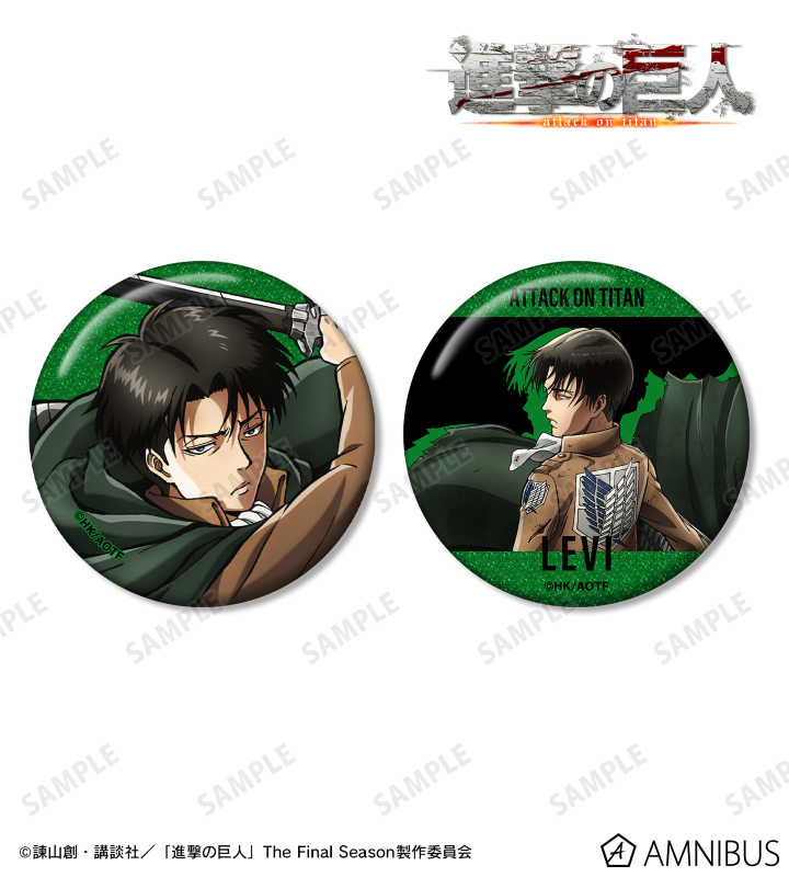 進撃の巨人 くじメイトvol.3 E賞 缶バッジ単品 リヴァイ② 進撃の巨人