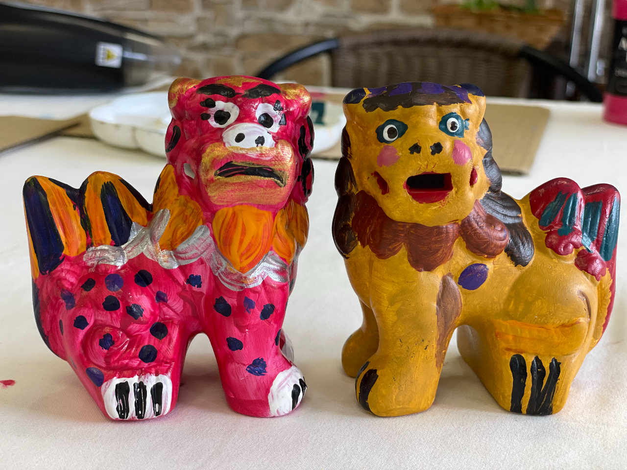 シーサー色付け体験】 小さなお子様も体験できます！大きさも選べる