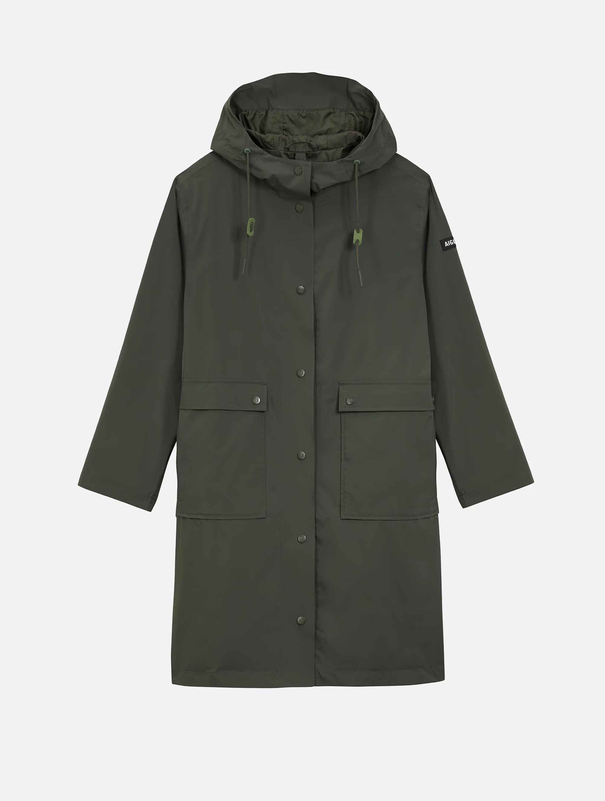 レディース 透湿防水 ロングフーデッドジャケット ZBFAC45 - AIGLE