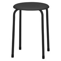 TOKIO 丸イス（座:ビニールレザー スタッキング可能） ブラック 1脚
