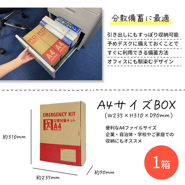 充実A4防災セット プラス 1人用 ホワイト 10セット 非常用持ち出し袋