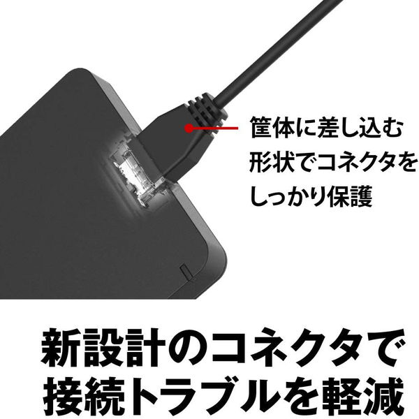 バッファロー USB3.1(Gen.1)対応 耐衝撃ポータブルHDD 1TB ブラック HD
