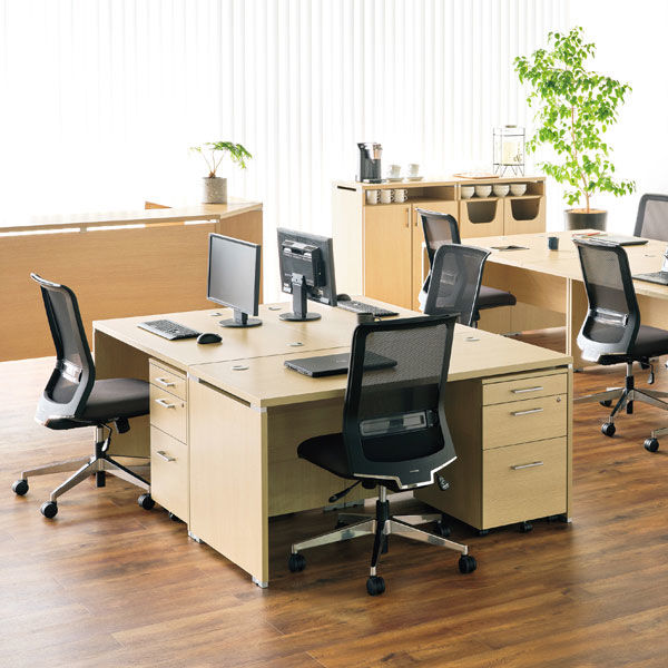 ARAN WORLD EIDOS エイドス 平机 引出し無し ライトオーク 幅1200×奥行