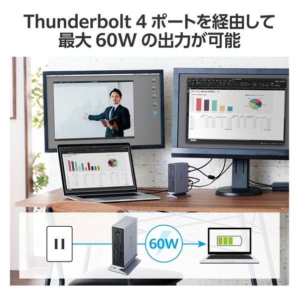 ドッキングステーション タイプC ハブ 14in1 Thunderbolt4対応 USBハブ