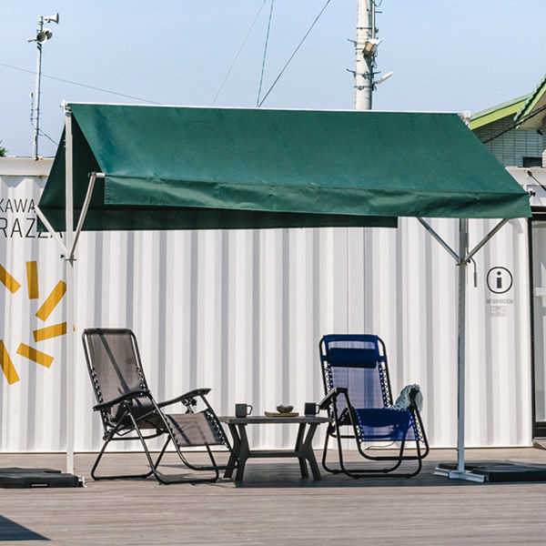三栄コーポレーション【軒先渡し】 自立式オーニングテント＋タンク