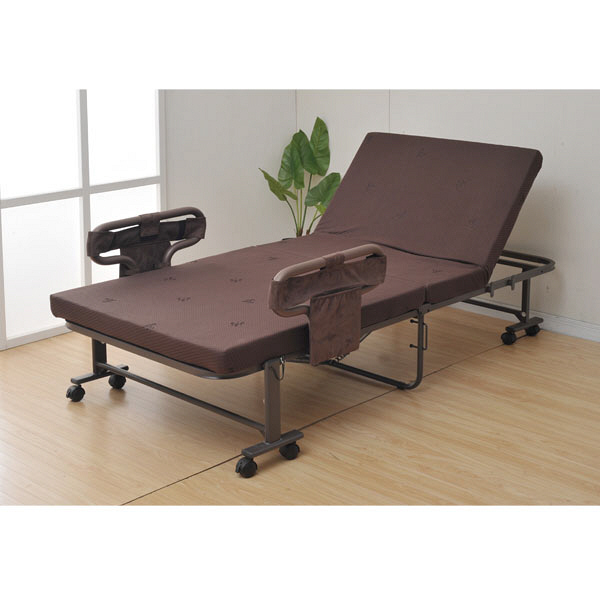 YAMAZEN 折りたたみベッド ダークブラウン 1台 （直送品） - アスクル