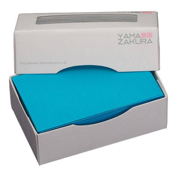 山櫻 4号 カラー名刺 C0065 青 4 YAMA-6066-0010 1個(100枚)（直送品