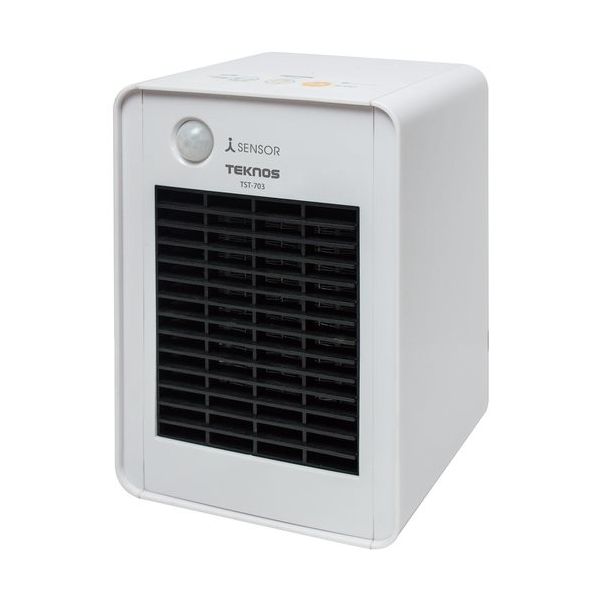 千住 TEKNOS ミニセラミックファンヒーター ホワイト TST-708 1セット
