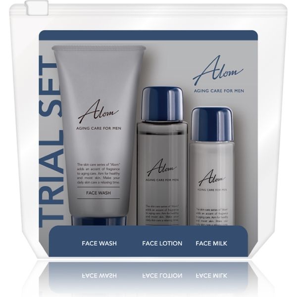Alom トライアルセット 化粧水 乳液 洗顔料 お試しセット 3点セット