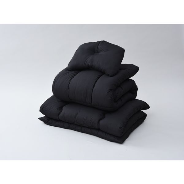 YAMAZEN 布団4点セット YEF-4XSP1(BK) 1セット（直送品） - アスクル
