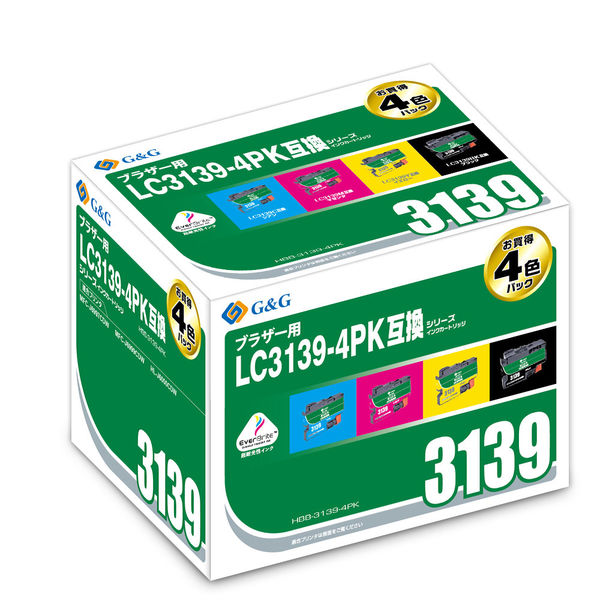 ブラザー（brother）用 互換インク HBB-3139-4PK （LC3139-4PK互換） 1