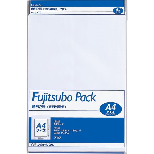 マルアイ クラフト封筒 藤壺パック 角2 80G ホワイト PK-2W 1セット(70