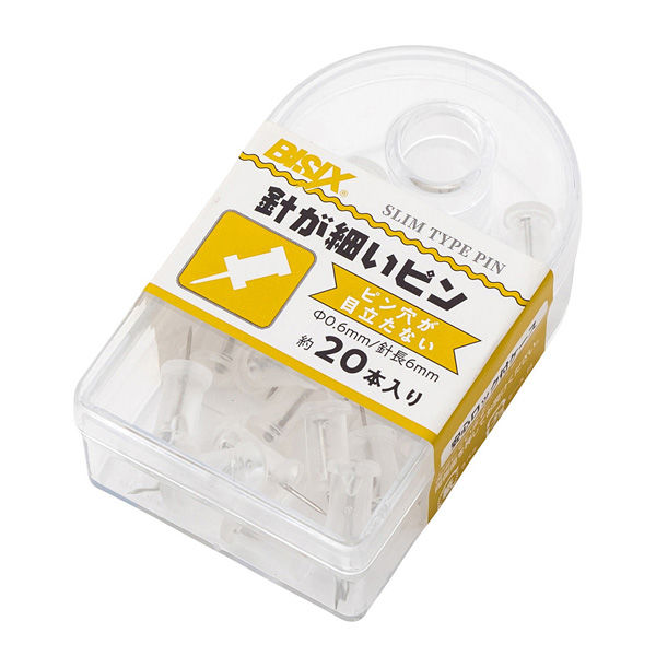 ミツヤ 針が細いピン 針長6mm 約20本入 BX1-GP20 1個 - アスクル