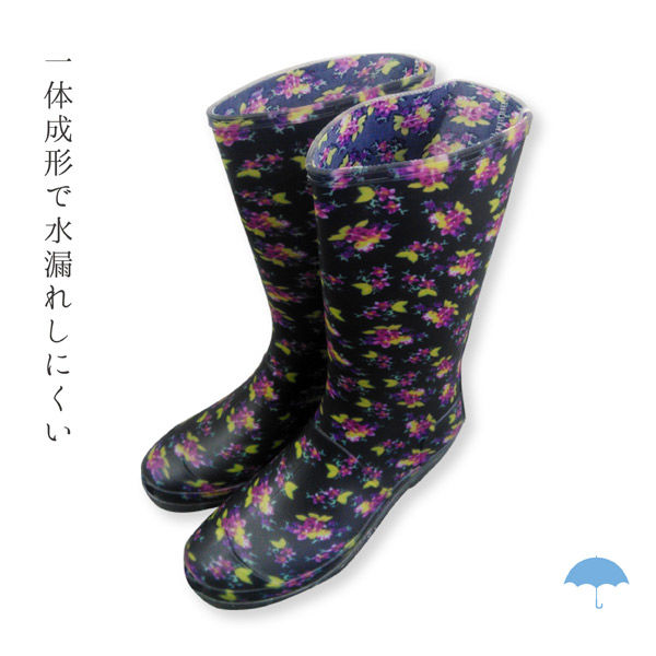 ジェイワークスプランニング レディース レインブーツ花柄 JKP-103 1足
