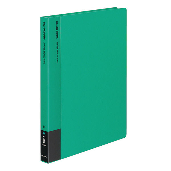 コクヨ クリヤーブック替紙式 A4縦 30穴 12枚ポケット 緑 ラ-720G 1