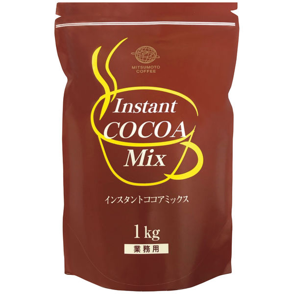 三本珈琲 インスタント ココアミックス 1kg 1袋（50杯） - アスクル