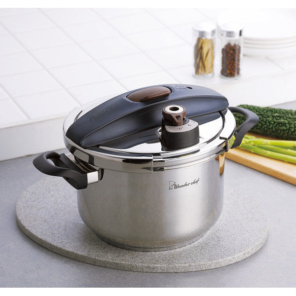 ワンダーシェフ フルーム 両手圧力鍋(22cm・5.5l) 23-8347-860 1箱