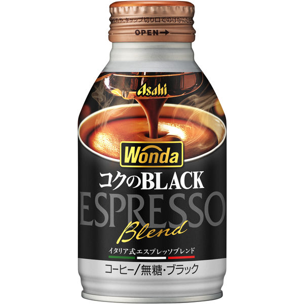 缶コーヒー】アサヒ飲料 WONDA（ワンダ） コクのブラック ボトル缶