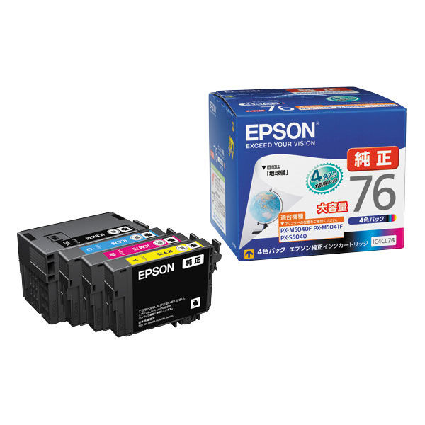 エプソン (EPSON) IC4CL76(地球儀) 純正インクカートリッジ 4色パック