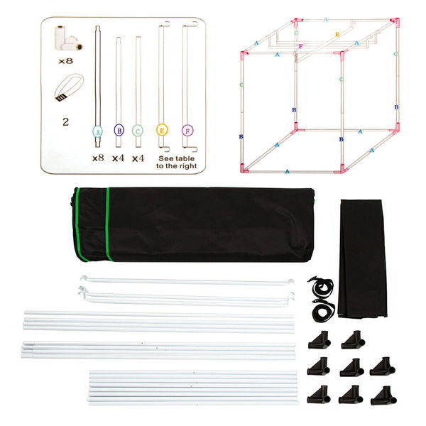 リーフ 簡単組み立て 室内栽培用 グロウテント 80×80×200cm 899341 1個