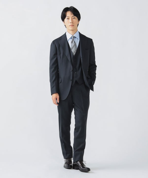 BEAMS HEART（ビームス ハート）シャークスキン 3ボタン 3ピーススーツ