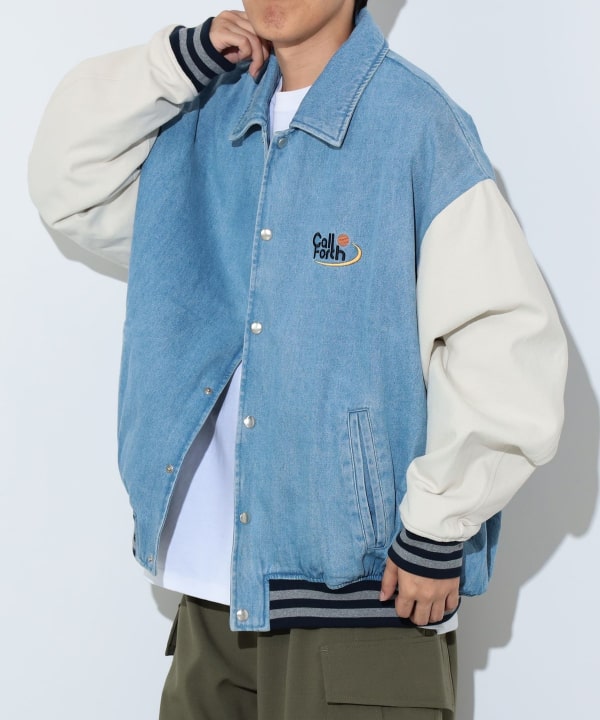 BEAMS HEART（ビームス ハート）刺繍 デニム スタジャン（ブルゾン