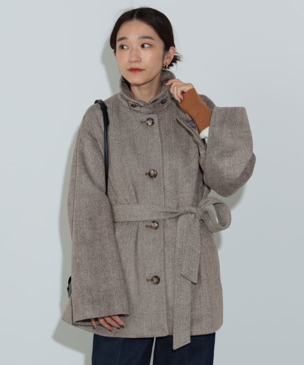 BEAMS HEART（ビームス ハート）ヘリンボーン ミドルコート（コート