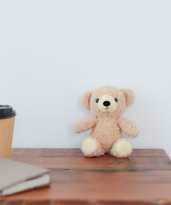 BEAMS JAPAN（BEAMS JAPAN）【別注】 童真/ 毛絨絨毛動物熊 淺棕色 S