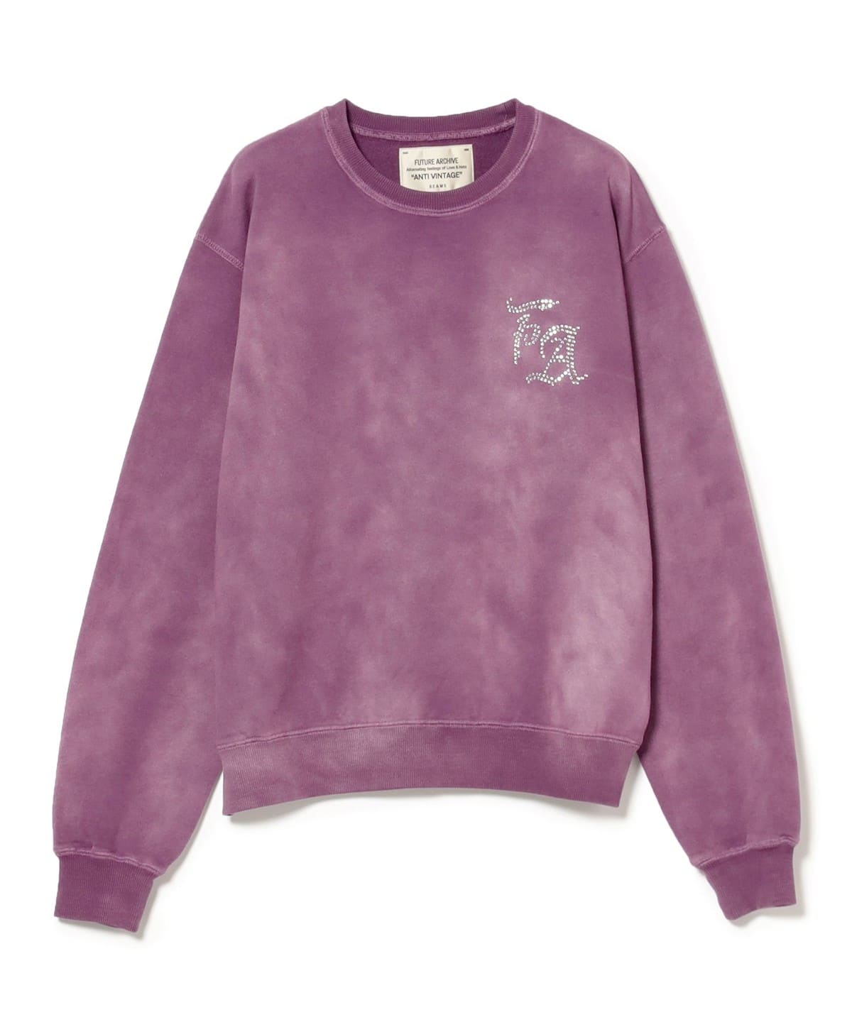 BEAMS（ビームス）FUTURE ARCHIVE / FADE RHINE STONE SWEAT CREW